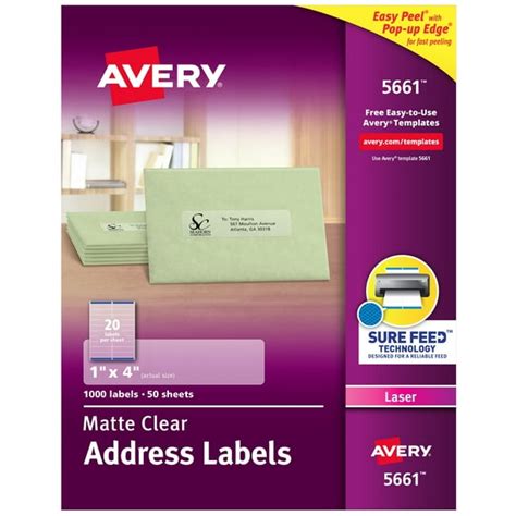 avery address labels  feed     clear labels  walmartcom walmartcom