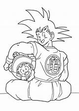 Goku Coloring Pages Kids Gohan Dragon Ball sketch template