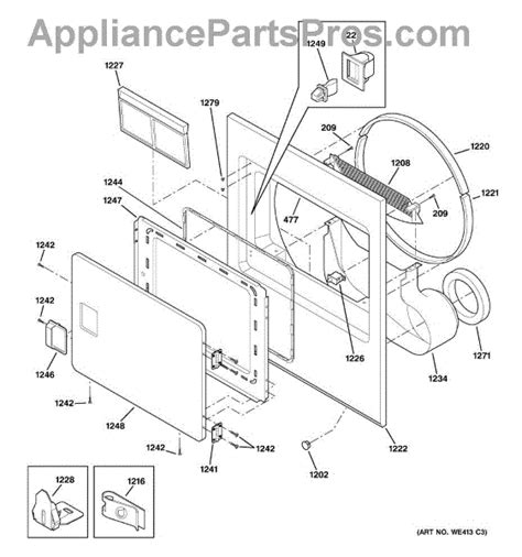 parts  ge dvlebww front panel door parts appliancepartsproscom