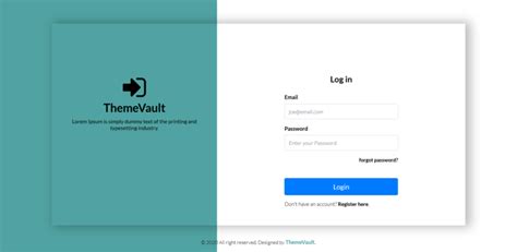 portal responsive  login form template