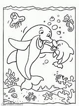 Coloring Kleurplaten Kind Pages Moeder Kids Summer Zee Dolphin Books Cute Animal Colouring Dolphins Sheets Ocean Nl Google sketch template