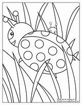 Coloring Ladybug Homemadegiftguru Kids sketch template