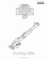 Fortnite Coloring Rifle Hunting Pages Printable Print Battle Royale Fun sketch template