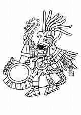 Maya Coloring Incas Aztec God Pages Mayans War Huitzilopochtli Mayan Inca Drawing British Museum Serpent Adults Xiuhcoatl Adult Fire Printable sketch template