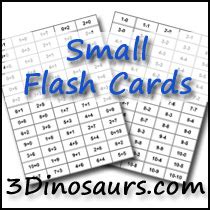 ways  add subtraction flash cards  dinosaurs