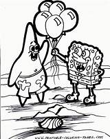 Spongebob Coloring Pages Patrick Birthday Balloons Happy Friend Kids Bring Bob Printable Sponge Quotes Cartoons Friends Clipart Squarepants Sheets Characters sketch template