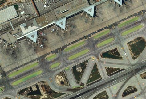 stunning satellite   airports reveal  hidden complexity blazepress
