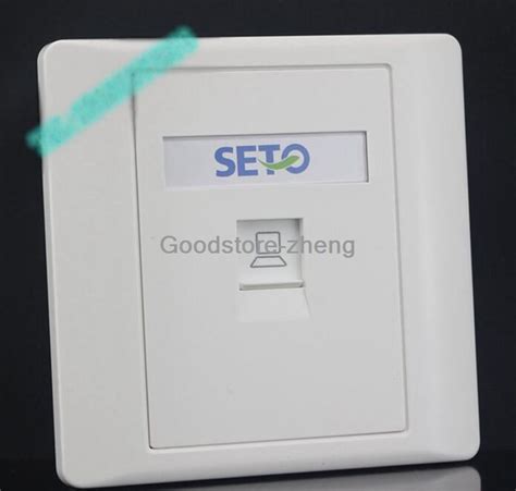 seto wall plate single port network lan cat  cat socket outlet panel faceplate rj cate