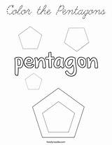 Coloring Color Pentagons Cursive Print Favorites Login Add Twistynoodle sketch template