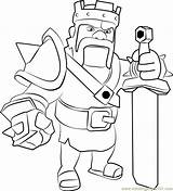 Coloring Barbarian Clash Clans King Pages Coloringpages101 Printable sketch template