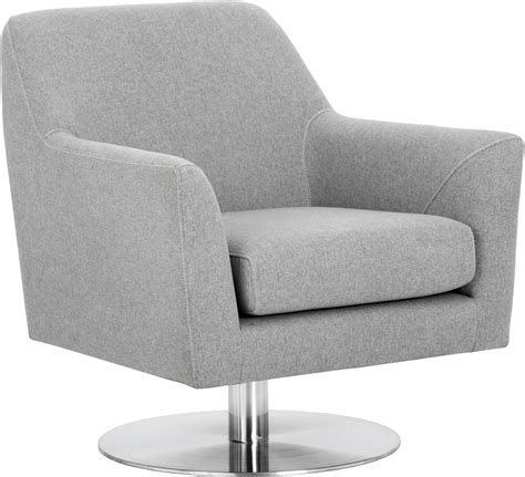 doris monday grey upholstered swivel chair  sunpan modern home