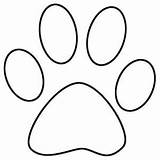 Paw Print Coloring Pages Printable Clipart Colouring sketch template