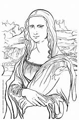 Joconde Coloriage Vinci Mona Lisa Leonard Danieguto sketch template