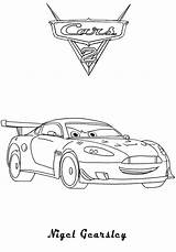 Cars Nigel Coloring Gearsley Printable Ecoloringpage Pages Jeff Disney Corvette Hit Movie Popular sketch template
