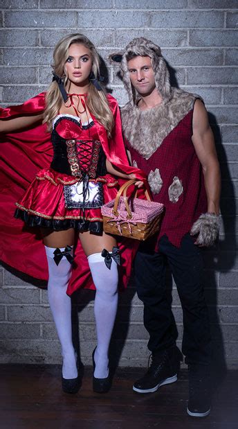 Little Red And The Wolf Couples Costume Men S Sexy Bad