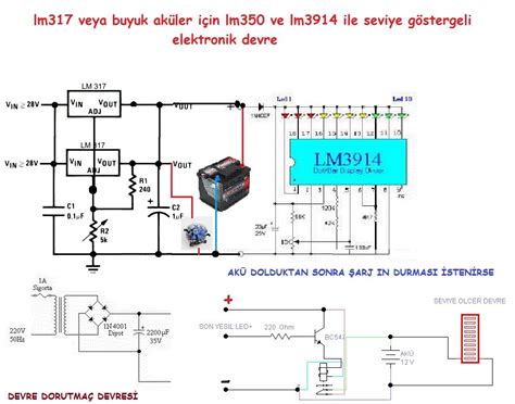 led indicator battery charging circuit lm lm schematic circuit diagram
