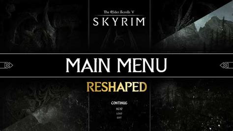 main menu reshaped mod