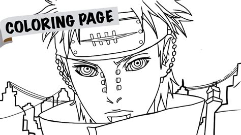 pain  naruto coloring pages digital coloring youtube