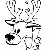 Reindeer Christmas Coloring Pages sketch template