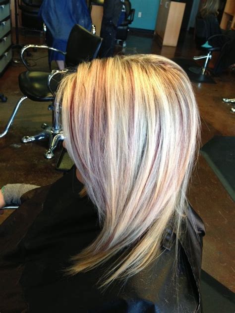 blonde highlights  burgundy lowlights   karli yelp hair