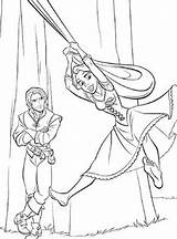 Disney Coloring Rapunzel Pages Tangled Cartoon Sheet Animated Eugene Library sketch template