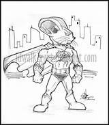 Mighty Mouse Coloring Pages Sketch Shots Template sketch template