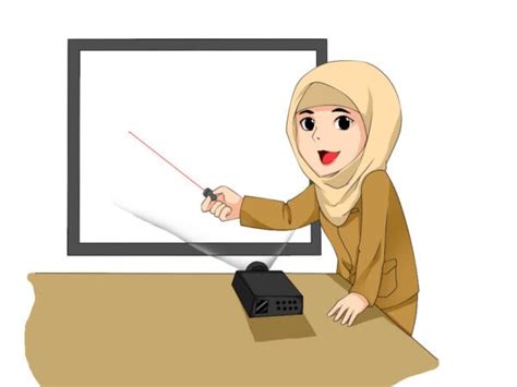 11 Gambar Kartun Seorang Guru Muslimah Gambar Kartun Ku