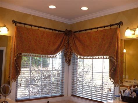 pictures  window treatments  beautiful curtain style corner window treatments corner