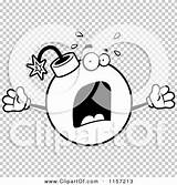 Freaking Bomb Panicked Outlined Coloring Clipart Cartoon Vector Thoman Cory sketch template