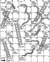 Snakes Ladders Colouring Permainan Sekolah Menengah Ular Matematik Chutes Leiterspiel Lawat sketch template