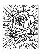 Coloring Pages Adults Rose Adult Colouring Mandala Sheets Voor Kleuren Roses Kleurplaten Volwassenen Color Books Stained Glass Pattern Flowers Mosaic sketch template