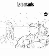 Astronaut Exploration Spaceship sketch template