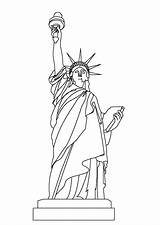 Liberty Statue Coloring Pages Printable Kids sketch template