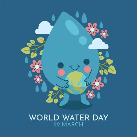 vector world water day event