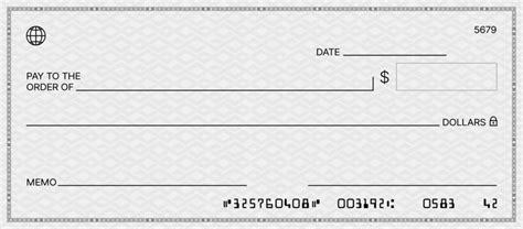 bank check template
