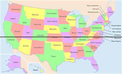united states map north  south