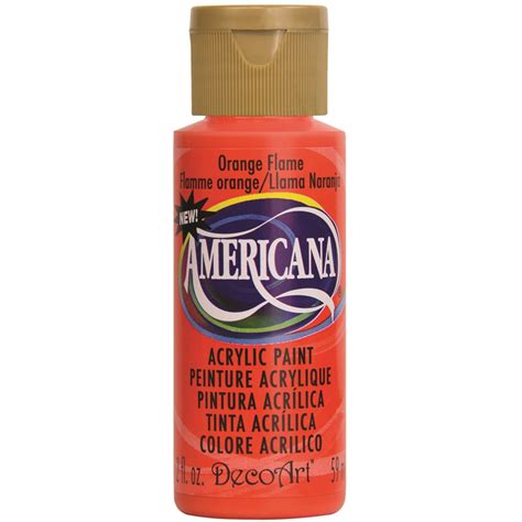 decoart americana acrylic paint  ounce orange flame michaels