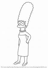 Simpson Marge Simpsons Draw Drawing Cartoon Step Drawings Easy Drawingtutorials101 Disney Sketches Pencil Character Tutorials Dibujos Tutorial Mona Resolution Freeiconspng sketch template