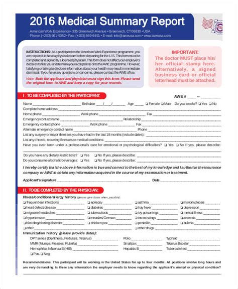 sample medical report  doctor  document template