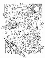 Coloring Pages Galaxy Star Space Choose Board sketch template