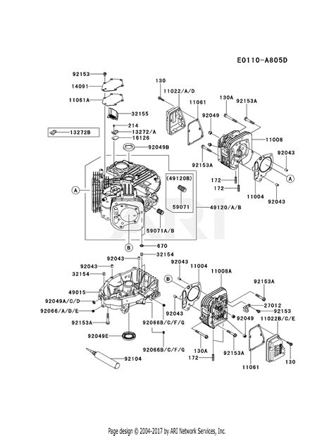 kawasaki fsv cs  stroke engine fsv parts diagram  cylindercrankcase