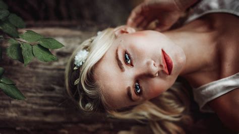 Wallpaper Face Trees Leaves Women Outdoors Model Blonde Depth
