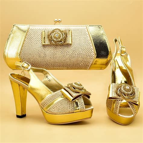 latest women shoes and bag set in italy african shoes and matching bags