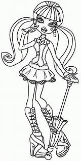 Coloring Draculaura Pages Monster High Popular sketch template