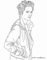 Coloring Twilight Edward Pages Cullen Movie Robert Pattinson Popular Coloringhome sketch template