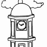Coloring Pages Clock Tower Netart sketch template