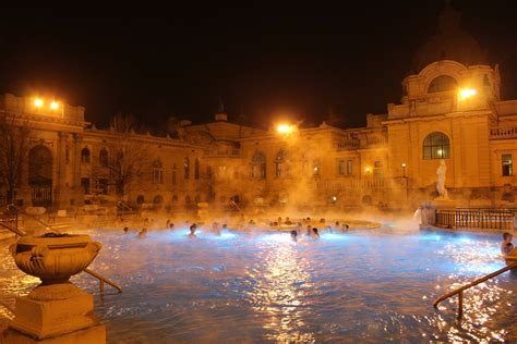 thermal baths  budapest  night feather   wind travel film