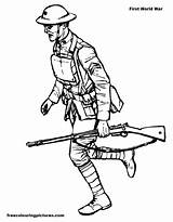 Coloring Pages Ww1 Soldier Getcolorings Print Color Getdrawings sketch template