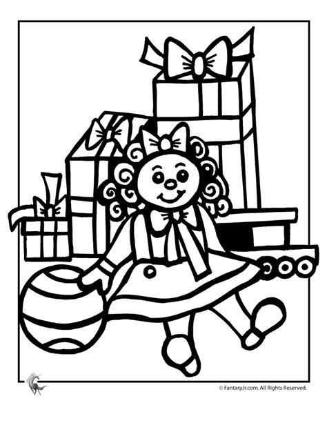 christmas doll coloring page woo jr kids activities childrens