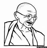 Gandhi Mahatma Outline Coloring Pages Kids Sketch Online Thecolor Jayanti People Famous Drawings Disegni Activities Color Coloriage Letter Book Cycle sketch template